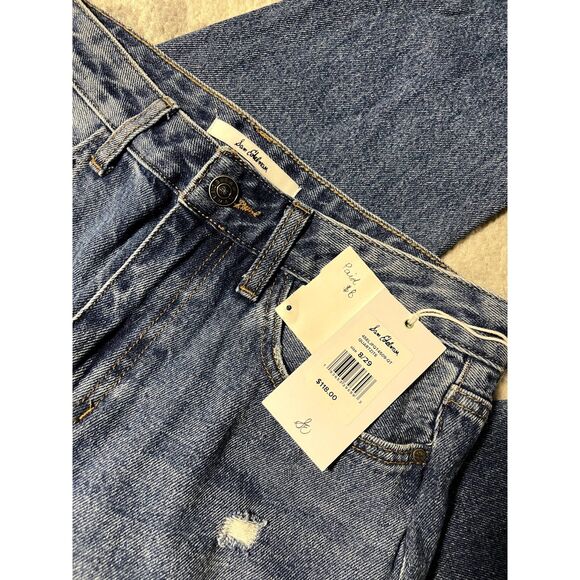 Sam Edelman Denim - NWT Sam Edelman High Rise Straight Crop Jeans Size 8 /‎ 29 Distressed Denim